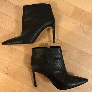 Vince embossed heeled bootie